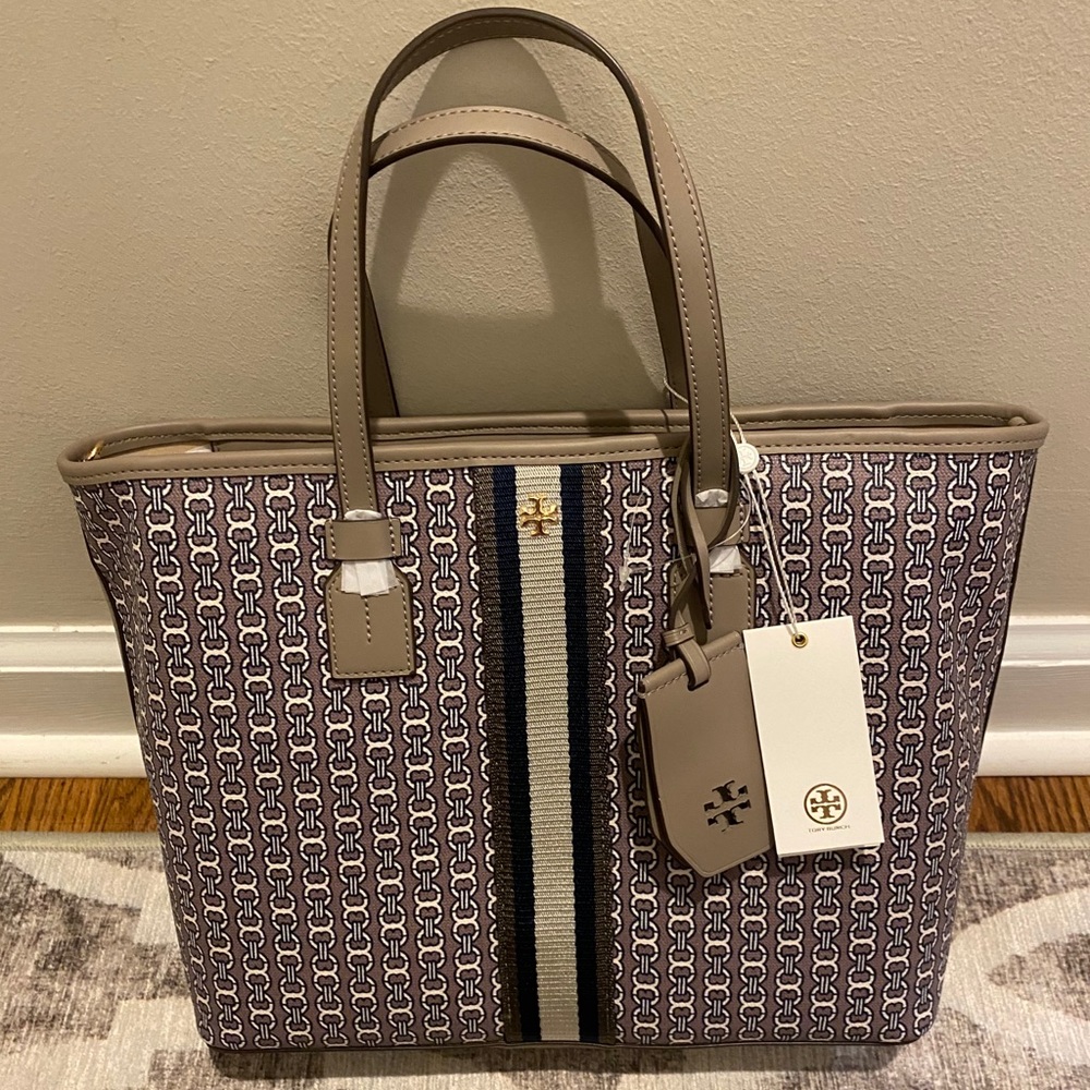 Authentic Tory Burch GEMINI LINK CANVAS SMALL Tote
